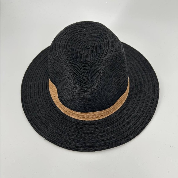 Nordstrom Women’s Black Straw Hat - Picture 1 of 3